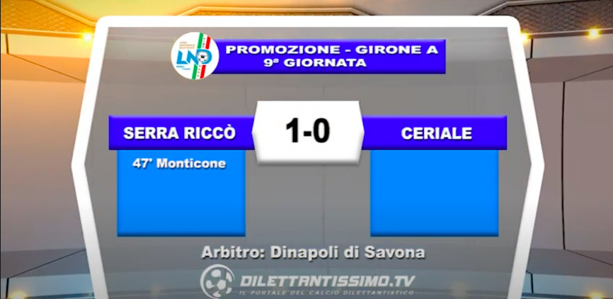 SERRA RICCO’-TAGGIA 1-0: GLI HIGHLIGHTS DELLA PARTITA