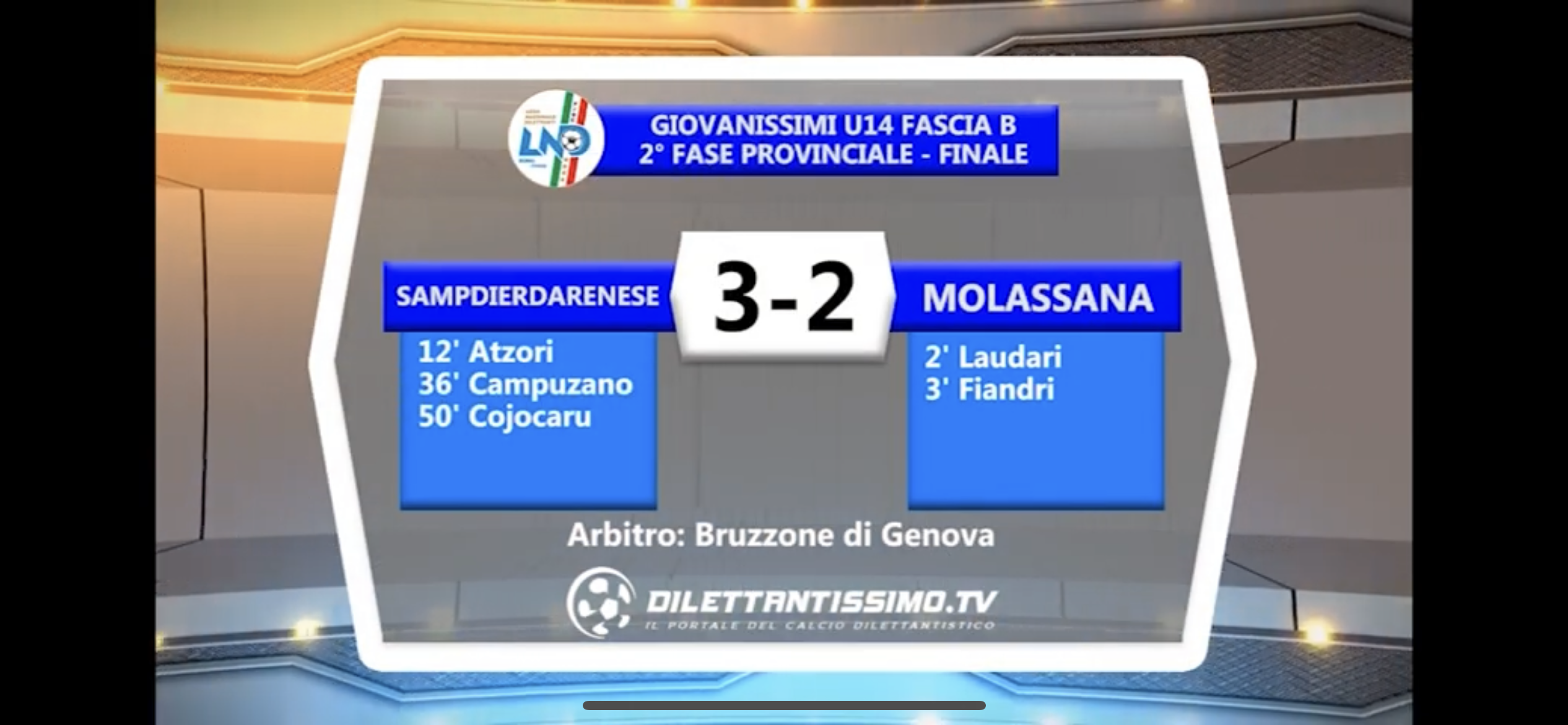 FINALE: SAMPIERDARENESE- MOLASSANA 3-2