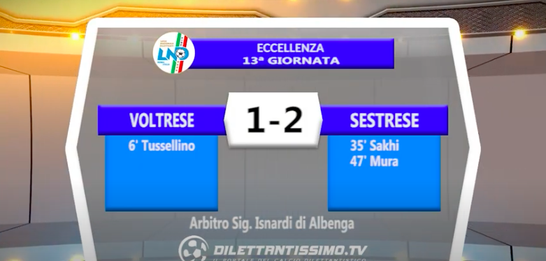 VIDEO | VOLTRESE-SESTRESE 1-2: GLI HIGHLIGHTS DELLA PARTITA