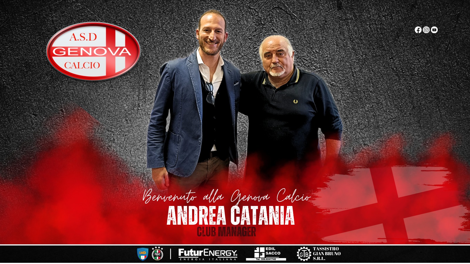 Andrea Catania è il nuovo club manager della Genova Calcio
