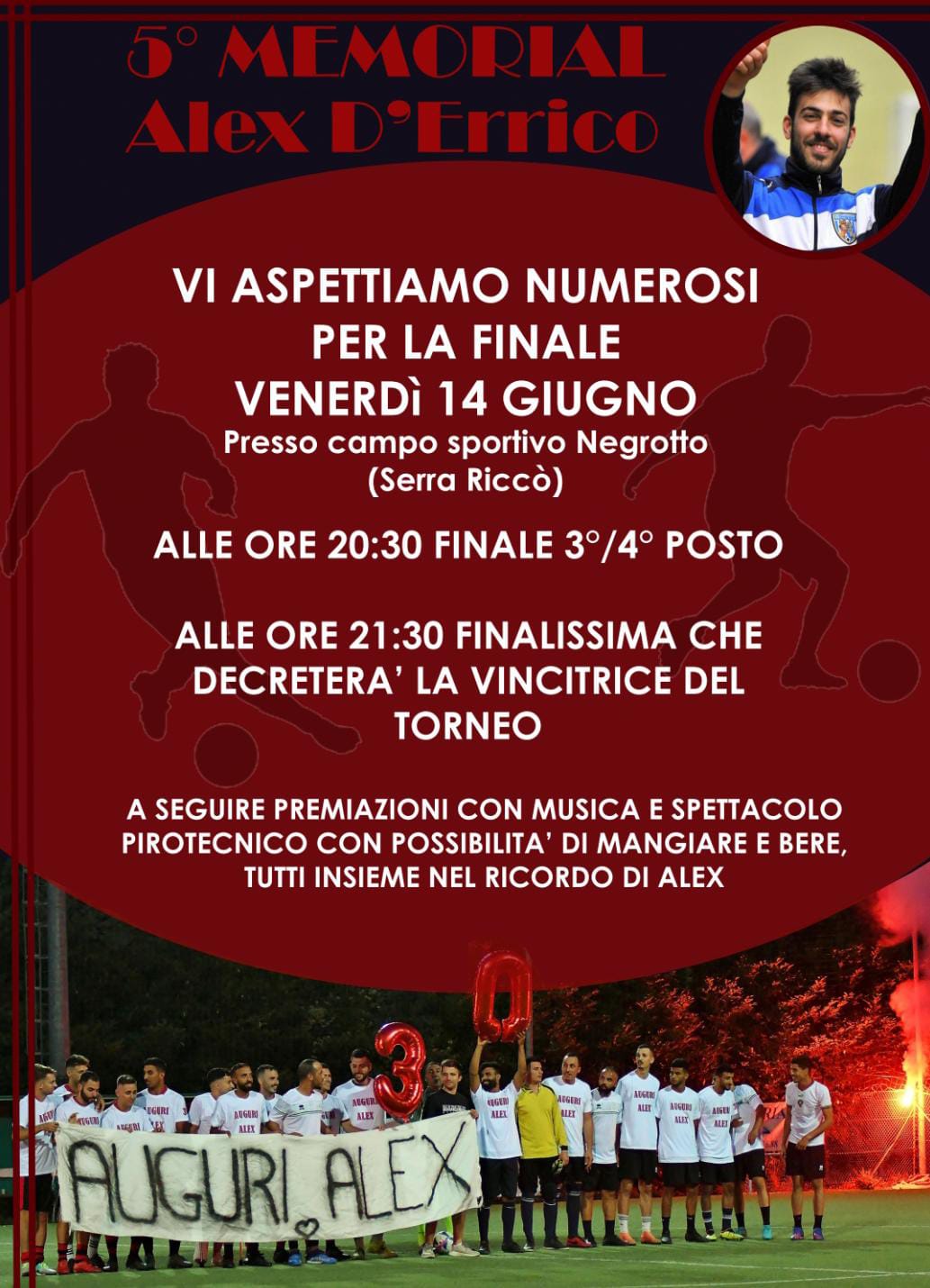 5º Memorial dedicato ad Alex D’Errico al Negrotto di Serra Riccò
