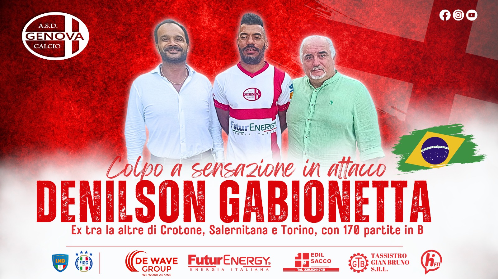 Gabionetta è un nuovo giocatore della Genova Calcio